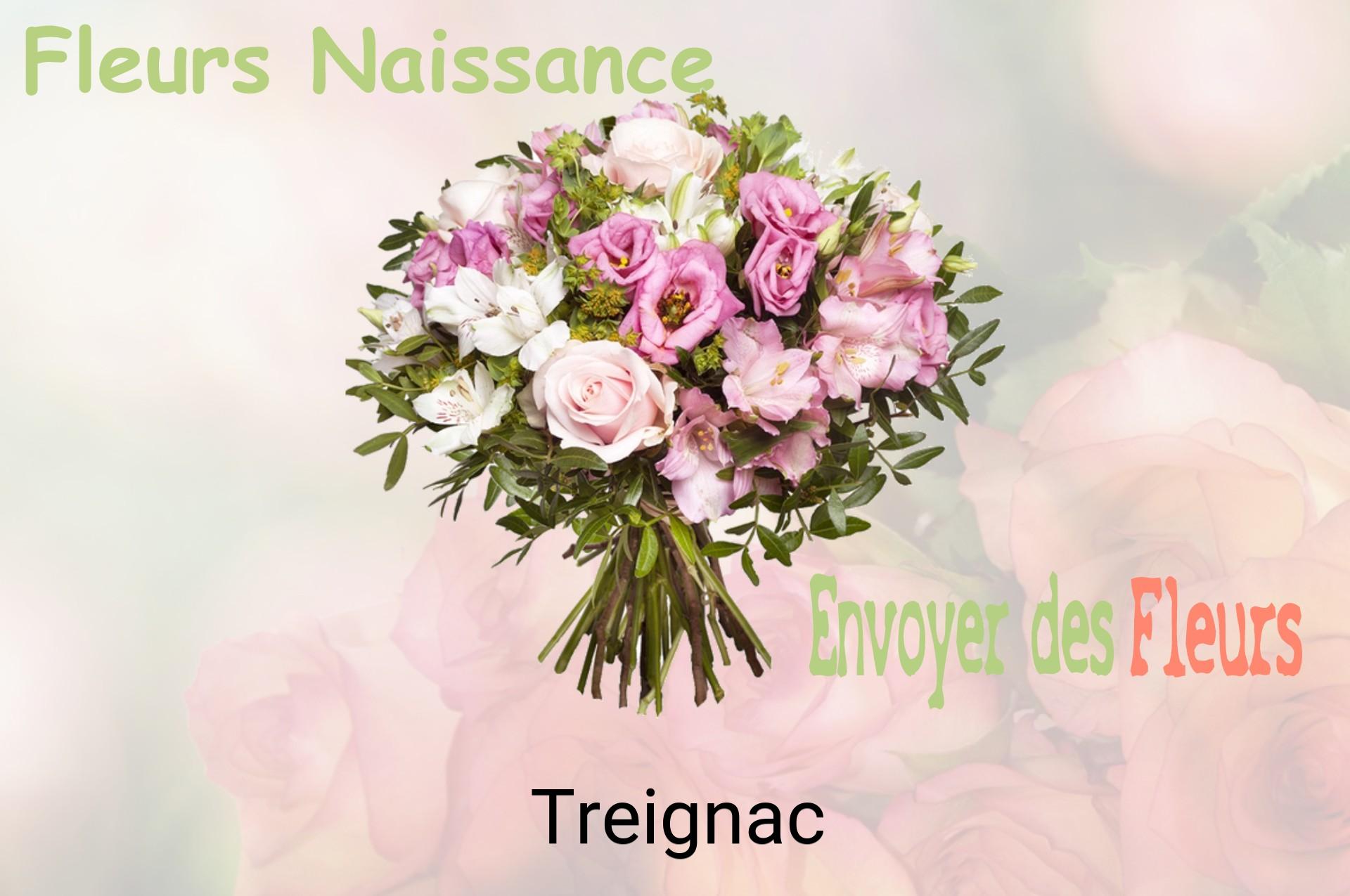 Bouquet de fleurs de naissance livré à Treignac