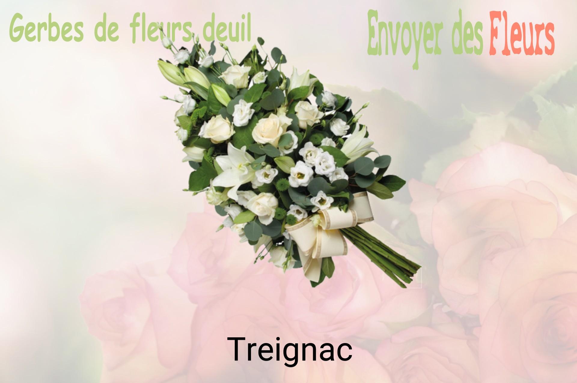 Gerbe de fleurs de deuil livrée à Treignac